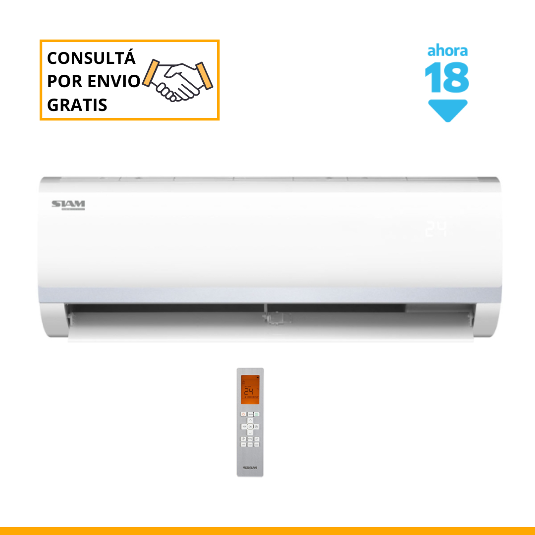 Aire Acondicionado Split SIAM 8000W OnOff Frío-Calor SMS80HA4AN